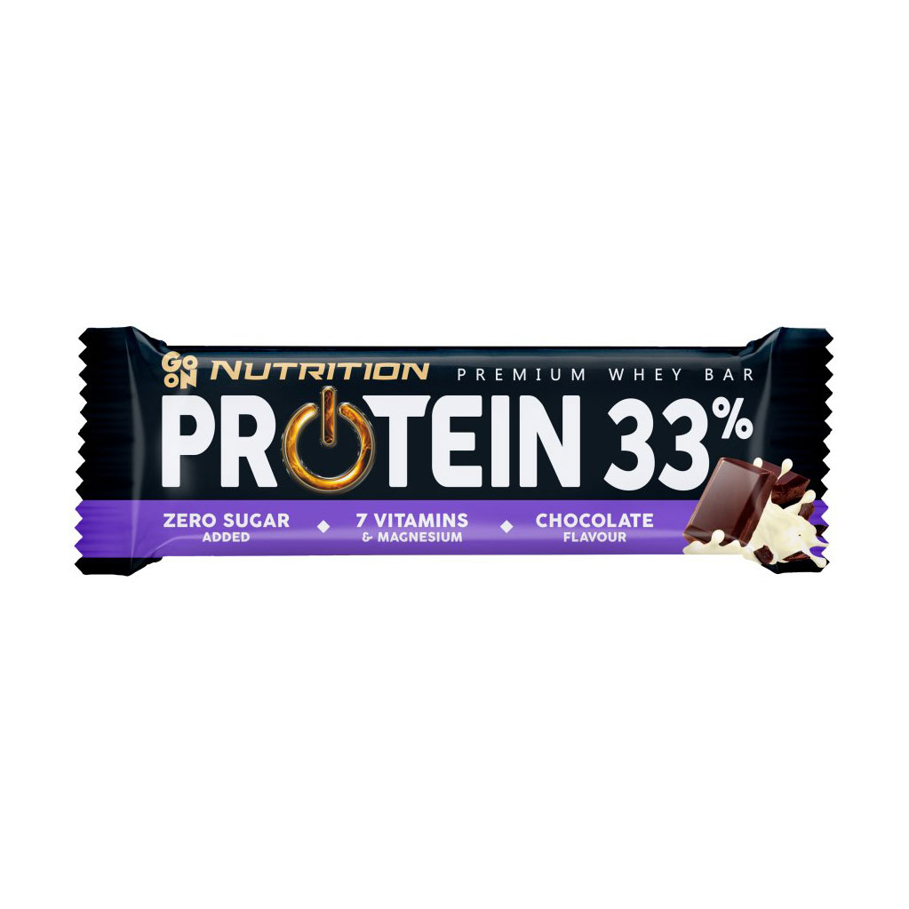 Протеїновий батончик Go On Nutrition Protein 33% Шоколад, з вітамінами, без цукру, 50 г